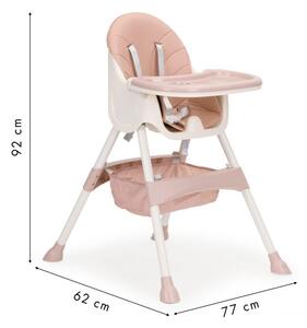Ružičasta blagovaonska stolica za djecu do 3 godine
