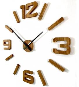 Veliki samoljepljivi sat od hrastovine 130 cm