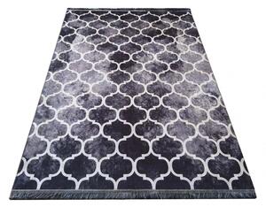 Crni protuklizni tepih s ukrasima Širina: 120 cm | Duljina: 180 cm