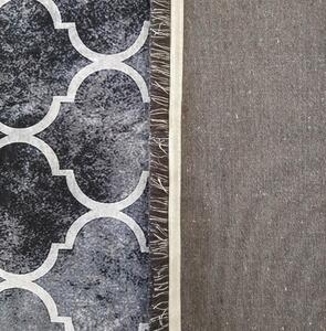 Crni protuklizni tepih s ukrasima Širina: 120 cm | Duljina: 180 cm