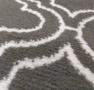 Sivi skandinavski tepih s bijelim uzorkom Širina: 80 cm | Duljina: 150 cm