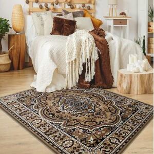 Smeđi tepih s orijentalnim uzorkom Širina: 80 cm | Duljina: 150 cm