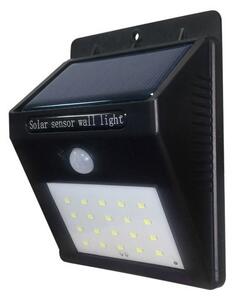 ZIDNA svjetiljka CRNA 0.75W solarna IP54 sa senzorom