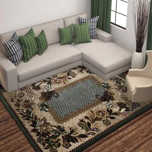 Moderni vintage tepih sa zelenim rubom Širina: 80 cm | Duljina: 150 cm