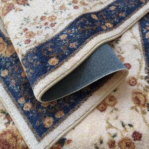 Kvalitetni krem plavi tepih s motivom cvijeća Širina: 120 cm | Duljina: 170 cm