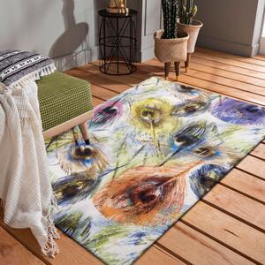 Fenomenalni tepih u boji s motivom paunovog perja Širina: 120 cm | Duljina: 170 cm