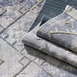 Moderni sivi tepih s resicama u skandinavskom stilu Širina: 80 cm | Duljina: 150 cm