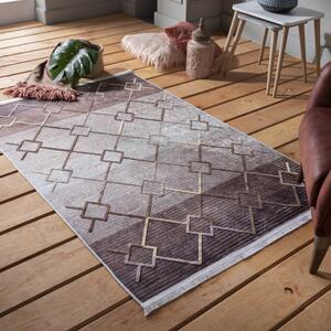 Smeđi tepih s uzorkom u skandinavskom stilu Širina: 80 cm | Duljina: 150 cm