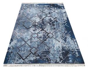 Fenomenalni plavi tepih s uzorkom u skandinavskom stilu Širina: 80 cm | Duljina: 150 cm