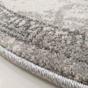 Okrugli sivi tepih s uzorkom mandale Širina: 100 cm | Duljina: 100 cm