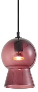 Retro visilica crna s ljubičastim staklom za 1-fazni sustav tračnica - Iconic Bell