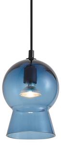 Retro visilica crna s plavim staklom za jednofazni sustav tračnica - Iconic Bell