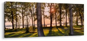 Slika drveća uz jezero (120x50 cm)