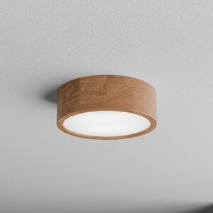 TEMAR LIGHTING Stropna svjetiljka Cleo DR275, IP20, senzor, Ø 28 cm, hrastovina, Drvo, Dnevni boravak/blagovaonica, Drvo