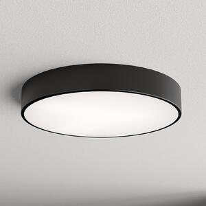 TEMAR LIGHTING Stropna svjetiljka Cleo 500, crna, senzor, IP54, Ø 50 cm, metalna, Crno, Područje hodnika, Metal