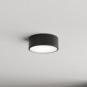 TEMAR LIGHTING Stropna svjetiljka Cleo 200, crna, senzor, IP54, Ø 20 cm, metalna, Crno, Područje hodnika, Metal