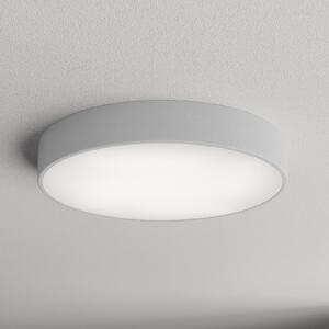 TEMAR LIGHTING Stropna svjetiljka Cleo 500, siva, senzor, IP54, Ø 50 cm, metalna, Sivo, Područje hodnika, Metal