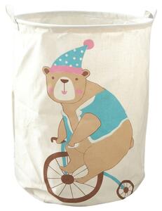 Koš za igračke i rublje s tiskom CIRCUS BEAR 35x45 cm, krem