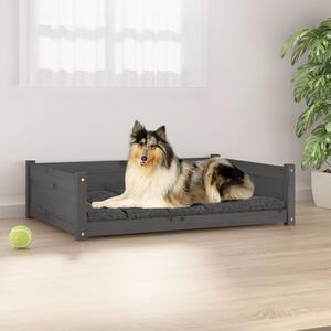 VidaXL Krevet za pse sivi 95,5 x 65,5 x 28 cm od masivne borovine