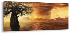 Slika narančastih oblaka (120x50 cm)