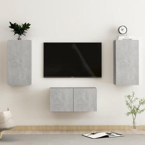 VidaXL 3-dijelni set TV ormarića siva boja betona od iverice