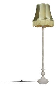 Retro podna svjetiljka siva sa zelenom Granny hladom - Classico