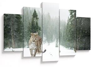 Slika leoparda u snijegu (150x105 cm)