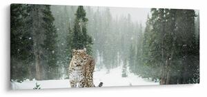 Slika leoparda u snijegu (120x50 cm)