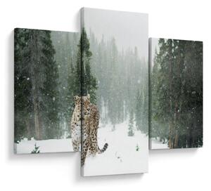 Slika leoparda u snijegu (90x60 cm)