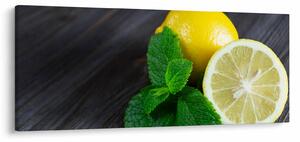Slika limuna i mente na stolu (120x50 cm)