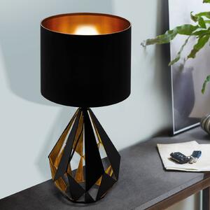 Stolna lampa Carlton, crna/bakar