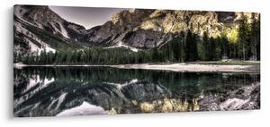 Slika jezera u planinama (120x50 cm)