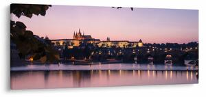 Slika Praškog dvorca i rijeke Vltave (120x50 cm)