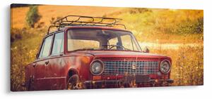 Slika automobila u polju (120x50 cm)