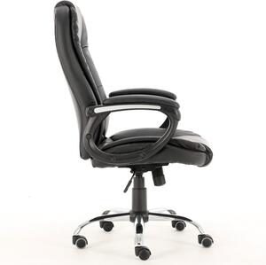 Okretna uredska stolica, IDOL, umjetna koža, 50x119x52 cm, crno - roza