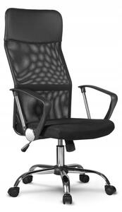Okretna uredska stolica, NEMO, mrežasta tkanina, 61x107,5x50 cm, crna