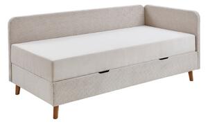 Bež tapecirani krevet s prostorom za pohranu 90x200 cm Cabana – Meise Möbel