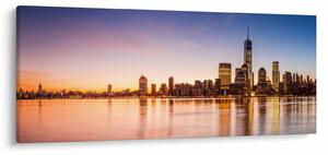 Slika grada pri zalasku sunca (120x50 cm)
