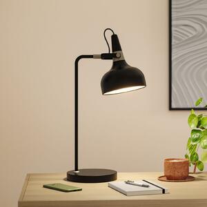 Paulmann Stolna lampa Juna STYLE, crna, visina 51 cm, metal, Crno, Dnevni boravak/blagovaonica, Metal