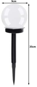 Gardlov solarne vrtne lampe kugle 6 kom – LED vrtna rasvjeta s senzorom sumraka, IP44