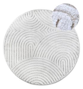 Bijeli okrugao tepih ø 160 cm Panglao New York White – Elle Decoration