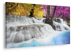 Slika vodopada Erawan u šumi (90x60 cm)