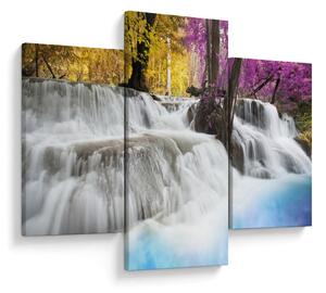Slika vodopada Erawan u šumi (90x60 cm)