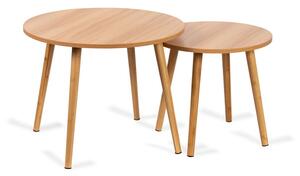 Okrugli stolići za kavu u setu 2 kom u prirodnoj boji ø 60 cm Luke – Bonami Essentials