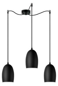 Crna trodijelna viseća lampa Sotto Luce UME Matte ⌀ 14 cm