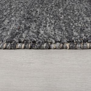 Tamno siva vunena staza Flair Rugs Minerals, 60 x 230 cm