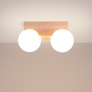 Stropna lampa BULBO 2 prirodno drvo