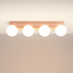 Stropna lampa BULBO 4 prirodno drvo