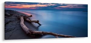 Slika plaže pri zalasku sunca (120x50 cm)