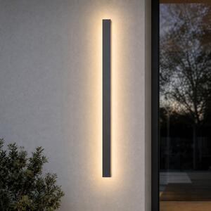 Lucande Lengo LED zidna svjetiljka, 100 cm, antracit, gore/dolje, 3000K, Crno, Aluminij